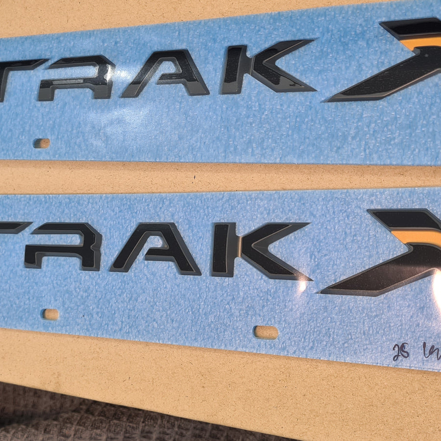 GENUINE WILDTRAK X LOGO EMBLEM BADGES ON FRONT DOOR LEFT & RIGHT 2022-2026