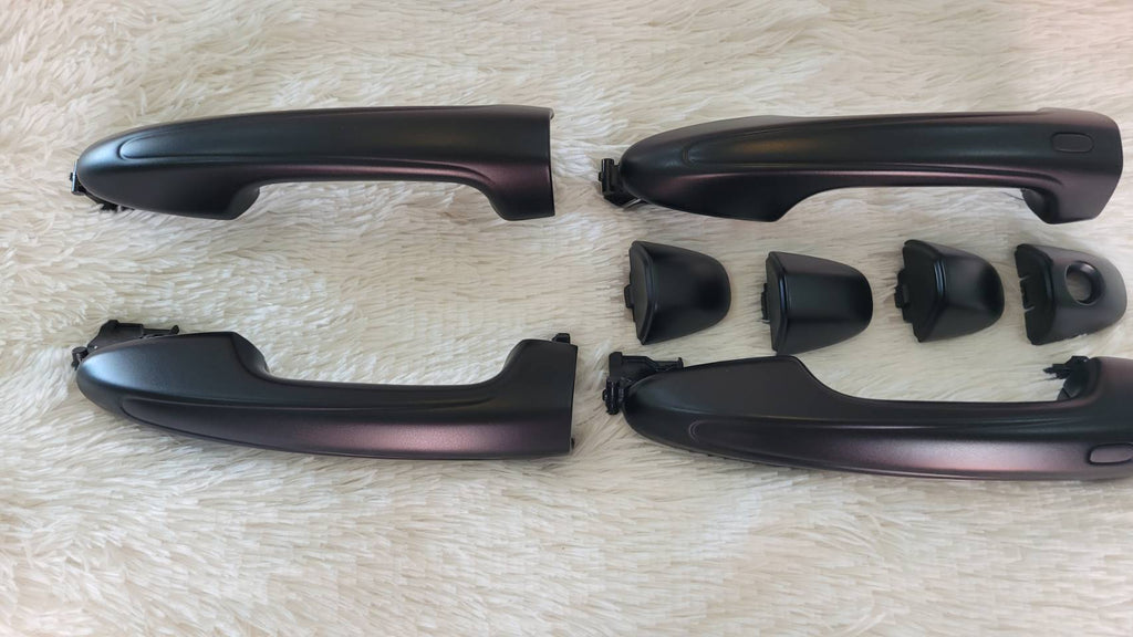 TOYOTA FORTUNER /HILUX  2015-2024 FULL SET OF MATT BLACK DOOR HANDLES GENUINE PARTS