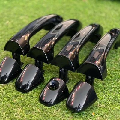 TOYOTA FORTUNER /HILUX  2015-2025 FULL SET OF GLOSS BLACK DOOR HANDLES GENUINE PARTS
