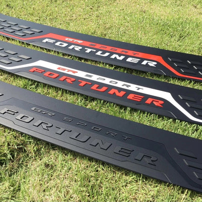 PACKAGE TOYOTA FORTUNER 2015-2025  GR SPORT BUMPER TRIM PROTECTOR HB BRAND+GR SPORT GENUINE WIND DEFLECTORS