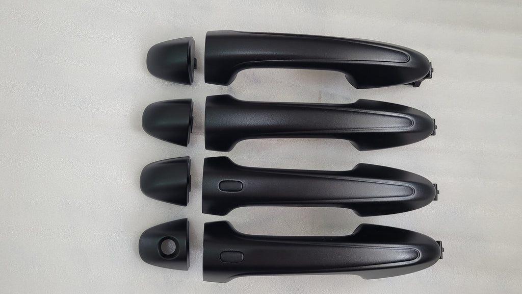 TOYOTA FORTUNER /HILUX  2015-2024 FULL SET OF MATT BLACK DOOR HANDLES GENUINE PARTS