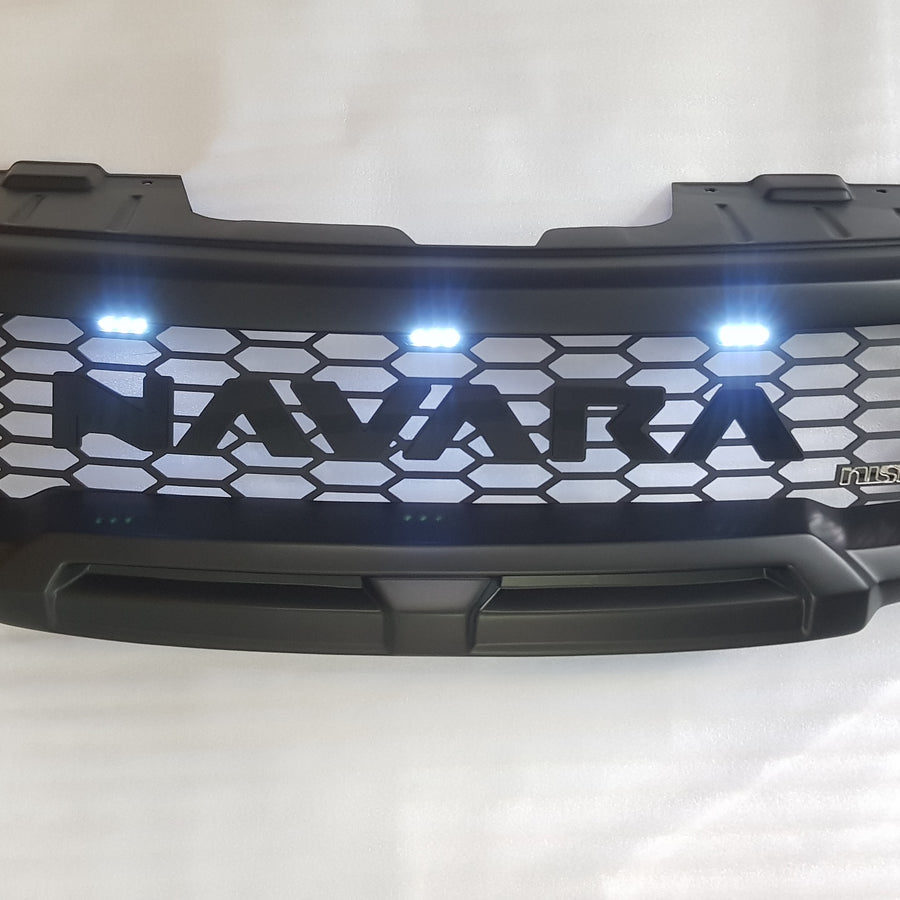 NISSAN NAVARA FACELIFT GRILL 2011-2015 FULL GRILL BLACK LOGO