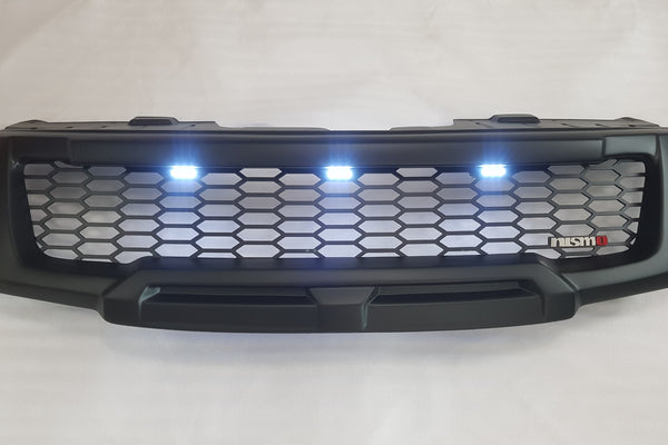 NISSAN NAVARA FACELIFT GRILL 2011-2015 MATT BLACK NO LOGO VERSION