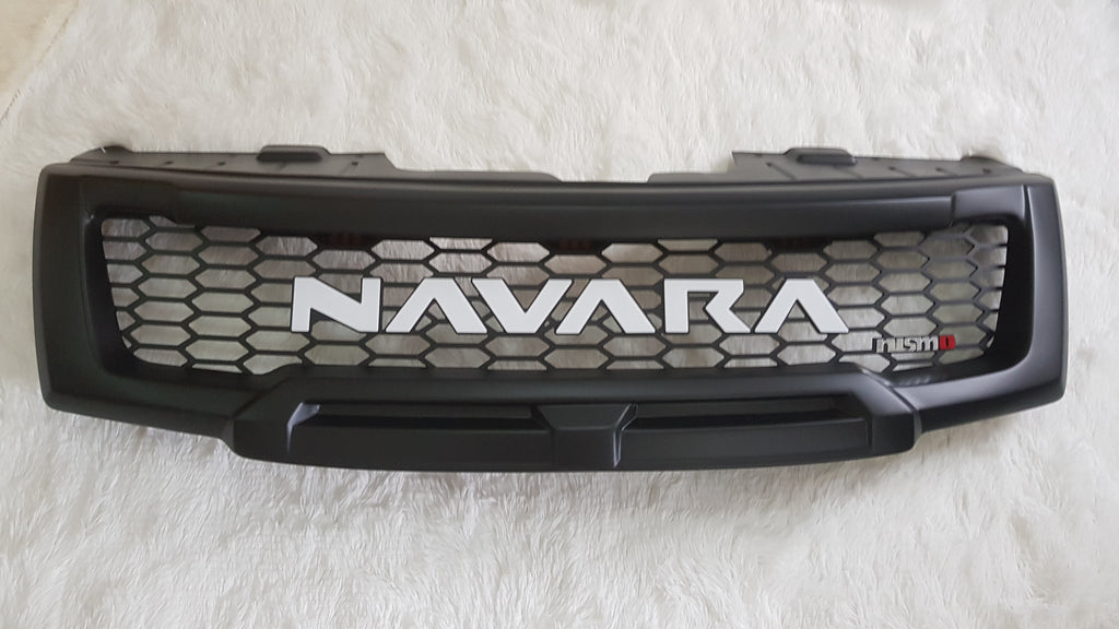 NISSAN NAVARA FACELIFT GRILL 2011-2015 FULL GRILL WHITE LOGO