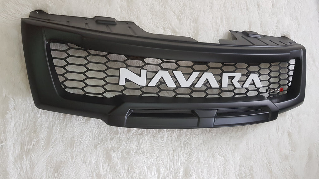 NISSAN NAVARA FACELIFT GRILL 2011-2015 FULL GRILL WHITE LOGO