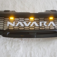 NISSAN NAVARA FACELIFT GRILL 2011-2015 FULL GRILL WHITE LOGO