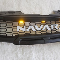 NISSAN NAVARA FACELIFT GRILL 2011-2015 FULL GRILL WHITE LOGO
