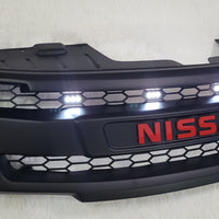 NISSAN NAVARA FACELIFT GRILL 2011-2015 RED VERSION FULL GRILL WHITE LEDS