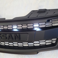 NISSAN NAVARA FACELIFT GRILL 2011-2015 BLACK VERSION FULL GRILL WHITE LEDS