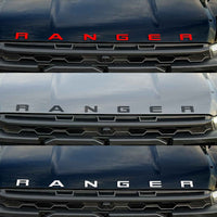 FORD RANGER 2022/2023 MATT BLACK/GLOSS BLACK/RED/WHITE /CHROME BONNET EMBLEM