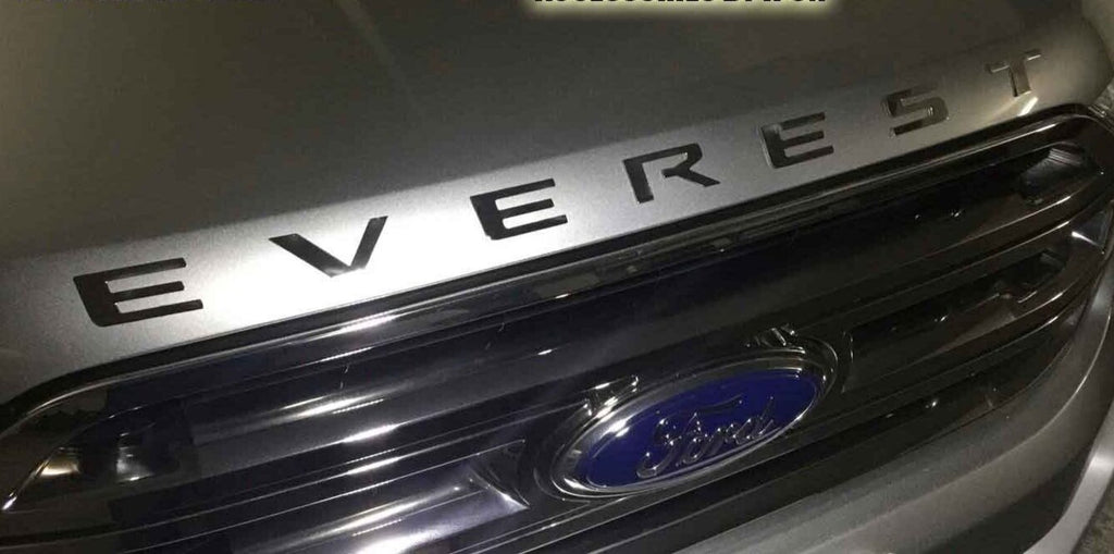 FORD EVEREST 2015-2023 SET OF BONNET LETTERS"EVEREST" LETTERS STAINLESS