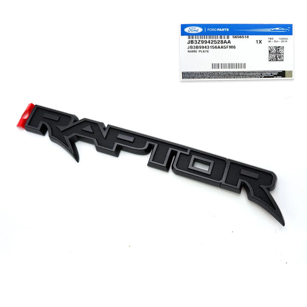 GENUINE FORD RAPTOR Rear Logo Emblem Raptor 3D Black Fits Ford Ranger ...