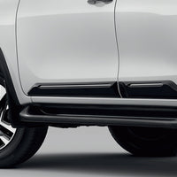 GENUINE TOYOTA FORTUNER  SIDE DOORS BODY SIDE MOLDING TRIMS (BLACK WITH SILVER)