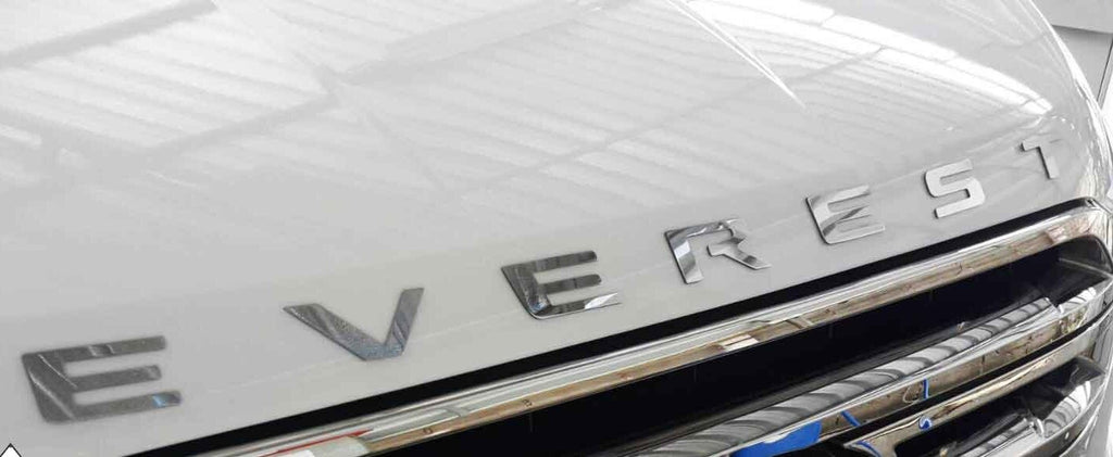 FORD EVEREST 2015-2023 SET OF BONNET LETTERS"EVEREST" LETTERS STAINLESS