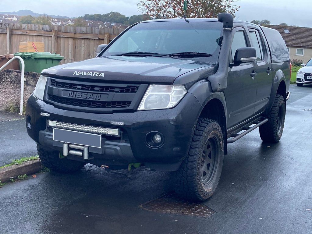 NISSAN NAVARA FACELIFT GRILL 2011-2015 BLACK VERSION FULL GRILL WHITE LEDS