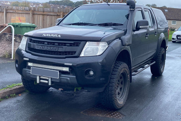 NISSAN NAVARA FACELIFT GRILL 2011-2015 BLACK VERSION FULL GRILL WHITE LEDS