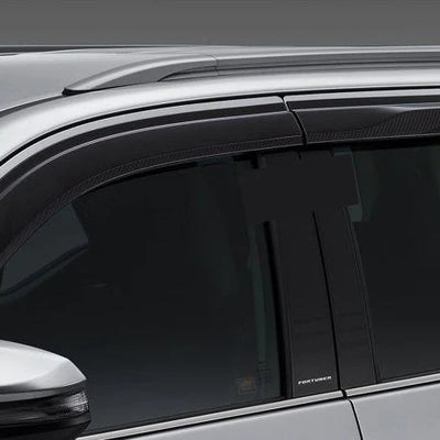 PACKAGE TOYOTA FORTUNER 2015-2025  GR SPORT BUMPER TRIM PROTECTOR HB BRAND+GR SPORT GENUINE WIND DEFLECTORS