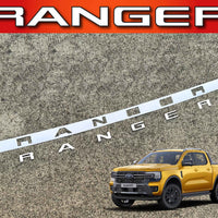 FORD RANGER 2022/2023 MATT BLACK/GLOSS BLACK/RED/WHITE /CHROME BONNET EMBLEM