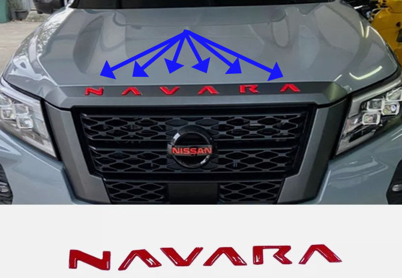 NISSAN NAVARA 2021-2025 Front Grill Red letters