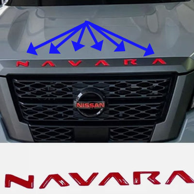 NISSAN NAVARA 2021-2025 Front Grill Red letters