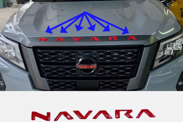 NISSAN NAVARA 2021-2025 Front Grill Red letters