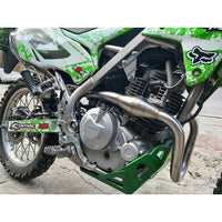 FULL SYSTEM RACING PIPE KIT STAINLESS STEEL CARBON SILVER FOR KAWASAKI KLX 230