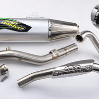EXHAUST FULL SYSTEM STAINLESS PIPE GREEN CARBON FOR KAWASAKI KLX230 L - KLX230 R