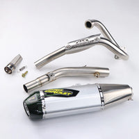 EXHAUST FULL SYSTEM STAINLESS PIPE GREEN CARBON FOR KAWASAKI KLX230 L - KLX230 R