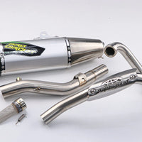 EXHAUST FULL SYSTEM STAINLESS PIPE GREEN CARBON FOR KAWASAKI KLX230 L - KLX230 R