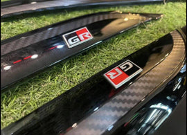 PACKAGE TOYOTA FORTUNER 2015-2025  GR SPORT BUMPER TRIM PROTECTOR HB BRAND+GR SPORT GENUINE WIND DEFLECTORS