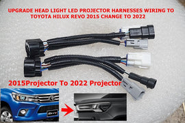 UPGRADE LED PROJECTOR HARNESSES WIRING FOR TOYOTA HILUX 2015 CHANG TO 2022