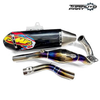 Exhaust Full System Stainless Steel Titanium Pipe Black For Honda CRF300 L Rally