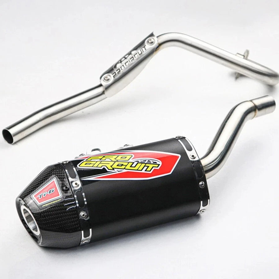 Full System Exhaust Muffer Racing Pipe Black Ti-6 For Honda CRF110 CRF110F