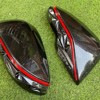 TOYOTA HILUX  / FORTUNER 2015-2024 COVER SIDE MIRROR COVERS/CARBON  BLACK