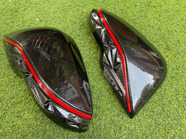 TOYOTA HILUX  / FORTUNER 2015-2024 COVER SIDE MIRROR COVERS/CARBON  BLACK