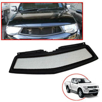 Front Net Mesh Grille Matte Black For Mitsubishi Triton MN ML L200 2009-2014