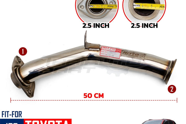 For Toyota Hilux GUN125 2.8L Fortuner 2015-2023 Front Exhaust Pipe 2015-2026