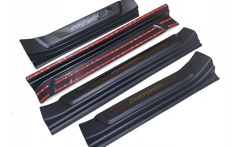 TOYOTA FORTUNER 2015-2025 SCUFF PLATE COVER BLACK PLASTIC