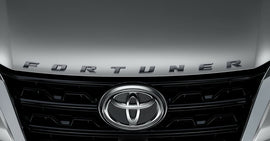 GENUINE BONNET EMBLEM PIANO BLACK FOR  TOYOTA FORTUNER 2005-2025