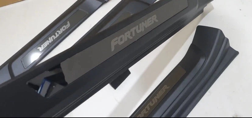 TOYOTA FORTUNER 2015-2025 SCUFF PLATE COVER BLACK PLASTIC