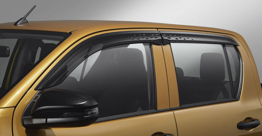 GENUINE SUN VISOR WIND DEFLECTOR DOUBLE CAB FITS TOYOTA HILUX TRAVO 2026 OEM