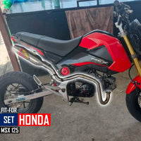 Exhaust Full System Chrome Enduro Style Fit Honda GROM MSX SF 125 2016-2020
