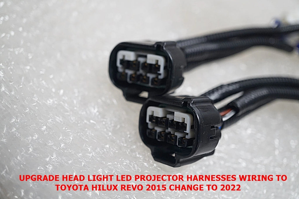UPGRADE LED PROJECTOR HARNESSES WIRING FOR TOYOTA HILUX 2015 CHANG TO ...