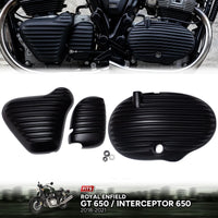 FOR ROYAL ENFIELD GT 650 AND INTERCEPTOR 650 18-21 BIKE SIDE ENGINE COVER BLACK
