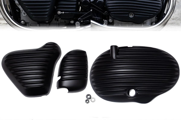 FOR ROYAL ENFIELD GT 650 AND INTERCEPTOR 650 18-21 BIKE SIDE ENGINE COVER BLACK