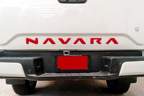 NISSAN NAVARA 2021-2024 TAILGATE LETTERS RED/BLACK