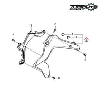 Honda CRF300L Enduro 2025 Genuine Front Side Left Shroud Panel Fairing Red