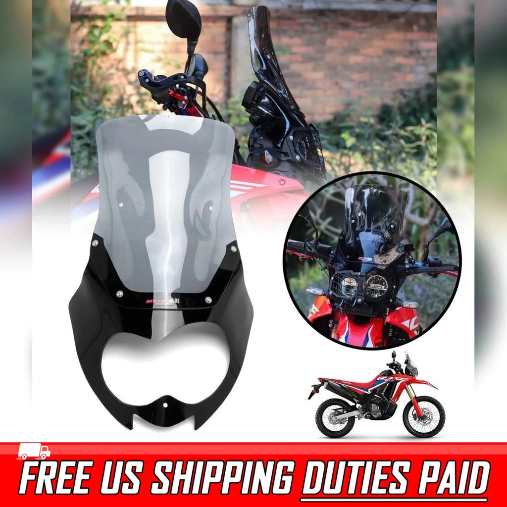 FIT HONDA CRF250 CRF300 RALLY CRF SHIELD WINDSHIELD WINDSCREEN CLEAR B ...