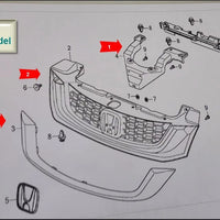 Genuine Honda Civic GRILL  FB EX SI Sedan Front JDM 2010-2015