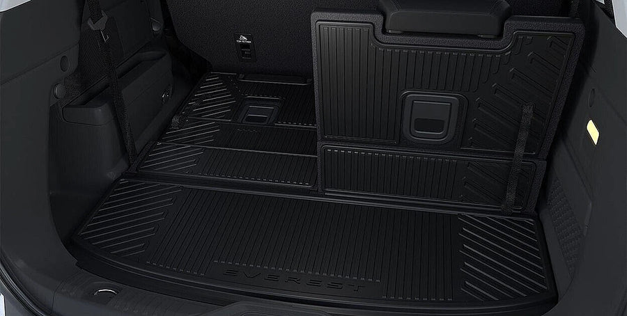 FORD EVEREST 2022-2026 Genuine 3rd row Rear Cargo Tray Folding Black Rubber Matt